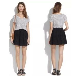 NWOT Madewell Bayfront Eyelet Pull on Skirt M Blk